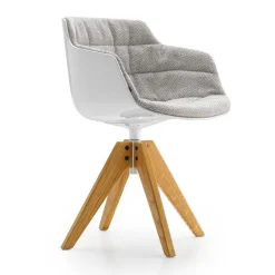 Stühle^MDF Italia Flow Slim Armlehnstuhl Gestell Eiche VN gepolstert