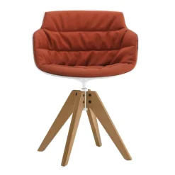 Stühle^MDF Italia Flow Slim Armlehnstuhl Gestell Eiche VN gepolstert