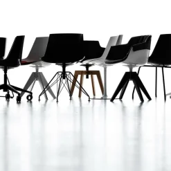 MDF Italia Flow Slim Armlehnstuhl Vierfußgestell VN Stahl| Stühle