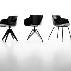 MDF Italia Flow Slim Armlehnstuhl Vierfußgestell VN Stahl| Stühle