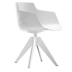 MDF Italia Flow Slim Armlehnstuhl Vierfußgestell VN Stahl| Stühle