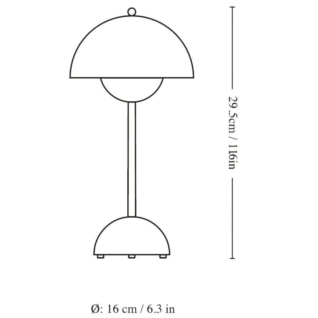 Outdoor-Akkuleuchten|Outdoor-Akkuleuchten^&Tradition Flowerpot VP9 LED Akku Tischleuchte