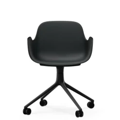Bürostühle^Normann Copenhagen Form Armlehndrehstuhl mit Rollen 4W Gestell Schwarz