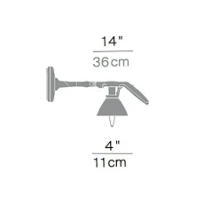 Luceplan Fortebraccio Faretto Wand-/Deckenleuchte 60W| Deckenleuchten