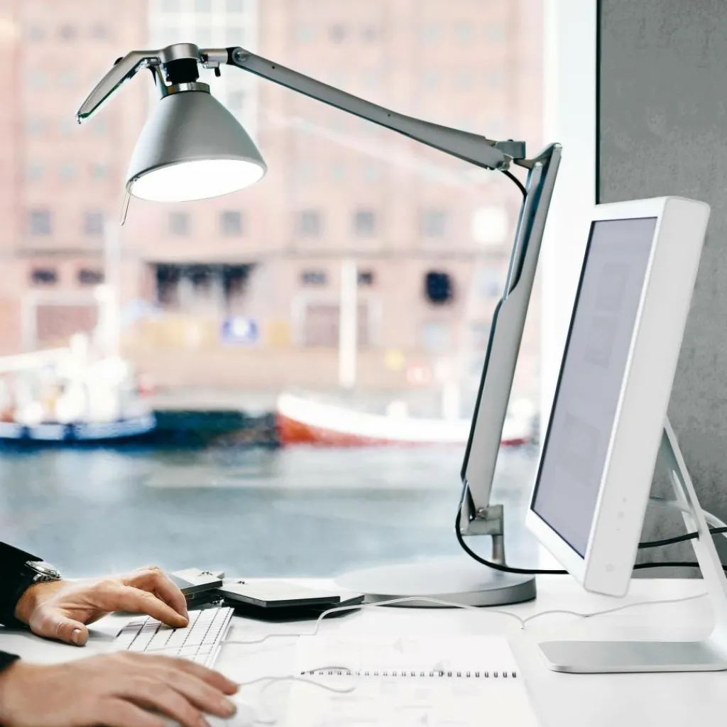 Luceplan Fortebraccio Tavolo Tischleuchte 100W| Schreibtischleuchten