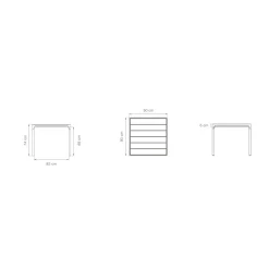 HOUE Four Gartentisch 90x90cm| Gartentische