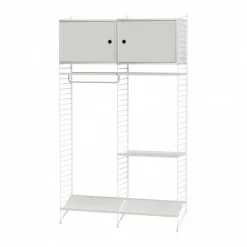 String Garderobe mit 2 Schrankelementen 120x200x30cm| Garderoben