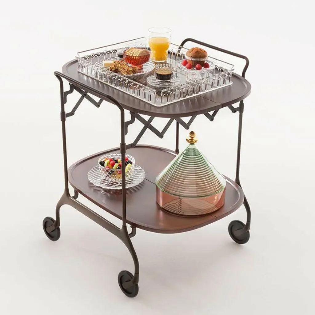 Servierwagen^Kartell Gastone Servierwagen klappbar matt