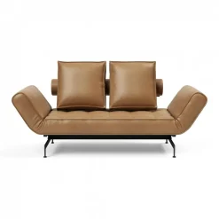 Innovation Living Ghia Laser Schlafsofa Stoff mit Ledermischung 210x93cm| Schlafsofas