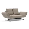 Innovation Living Ghia Schlafsofa Cord Beine Stahl verchromt 210x93cm| Schlafsofas