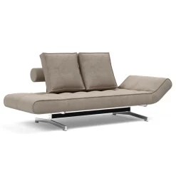 Innovation Living Ghia Schlafsofa Cord Beine Stahl verchromt 210x93cm| Schlafsofas