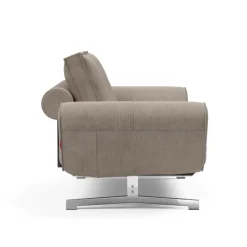 Innovation Living Ghia Schlafsofa Cord Beine Stahl verchromt 210x93cm| Schlafsofas