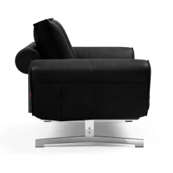 Schlafsofas^Innovation Living Ghia Schlafsofa Stoff-/Ledermischung Beine Stahl verchromt