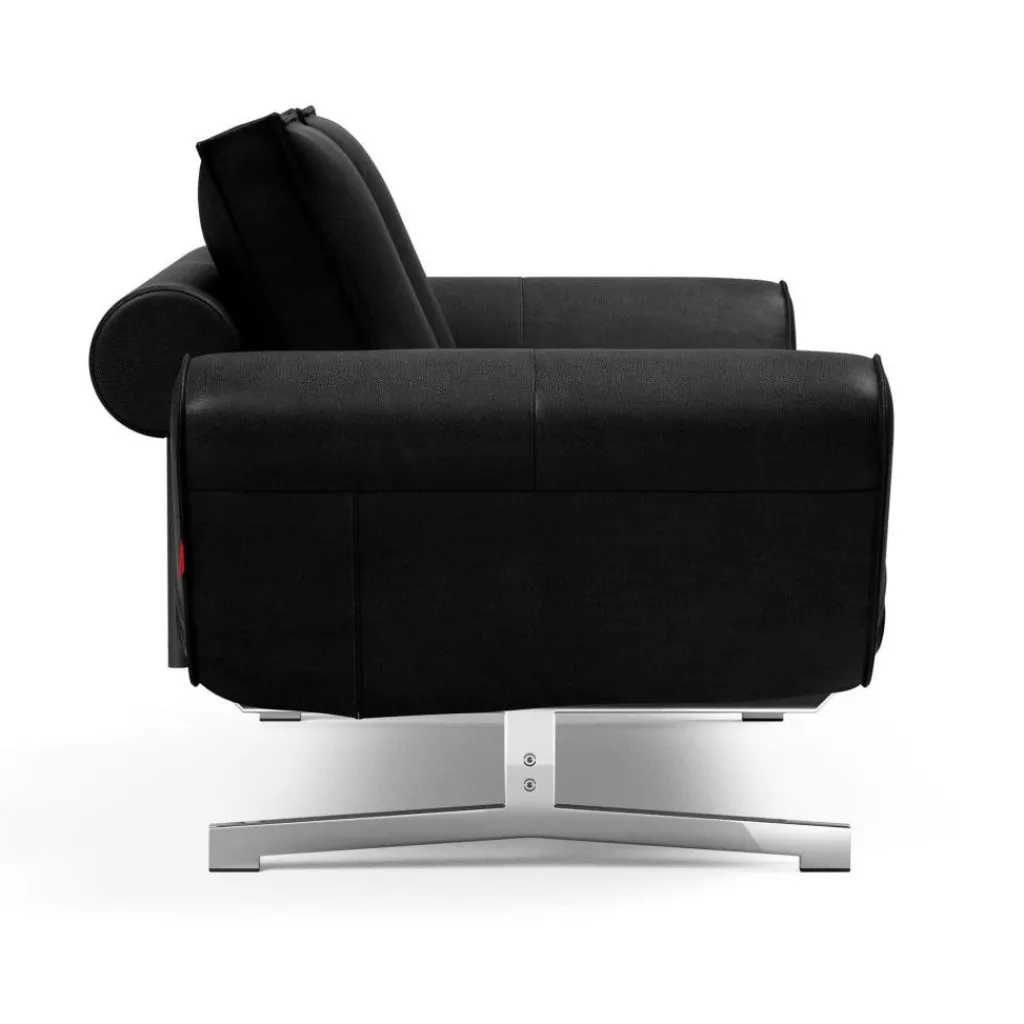 Schlafsofas^Innovation Living Ghia Schlafsofa Stoff-/Ledermischung Beine Stahl verchromt