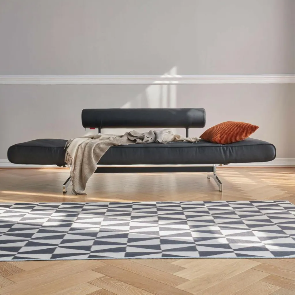 Schlafsofas^Innovation Living Ghia Schlafsofa Stoff-/Ledermischung Beine Stahl verchromt