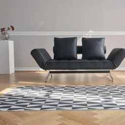 Innovation Living Ghia Schlafsofa Stoff-/Ledermischung Beine Stahl verchromt| Sofas