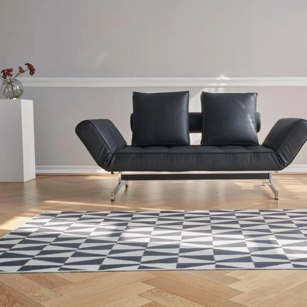 Innovation Living Ghia Schlafsofa Stoff-/Ledermischung Beine Stahl verchromt| Sofas