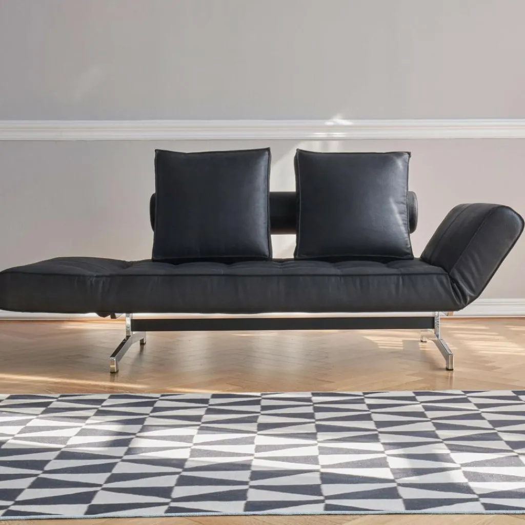 Innovation Living Ghia Schlafsofa Stoff-/Ledermischung Beine Stahl verchromt| Sofas