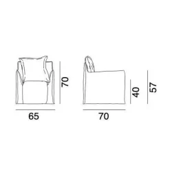 Outdoor-Sofas & Sessel^Gervasoni Ghost Out 05 Outdoor Sessel