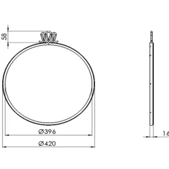 Badaccessoires^Gubi Gio Ponti Randaccio Wandspiegel