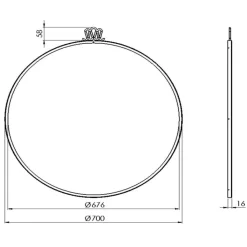 Badaccessoires^Gubi Gio Ponti Randaccio Wandspiegel