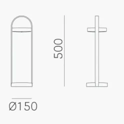 Outdoor-Akkuleuchten|Outdoor-Akkuleuchten^Pedrali Giravolta 1799 LED Außenleuchte mit Akku H 50cm