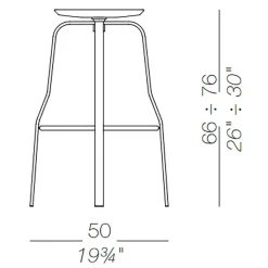 Lapalma Giro S106 Hocker Sitzfläche Holz 66-76cm| Barhocker