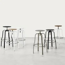 Lapalma Giro S106 Hocker Sitzfläche Holz 66-76cm| Barhocker