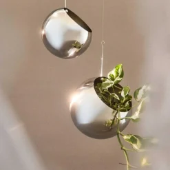 AYTM Globe Hängeblumentopf Edelstahl Ø 17cm| Blumentöpfe