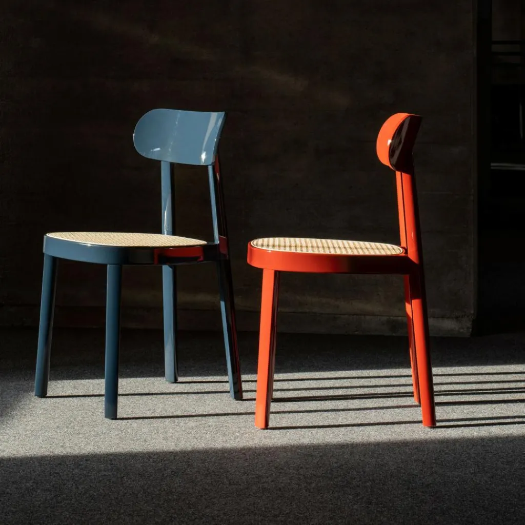 Stühle^Thonet Gloss 118 Stuhl mit Rohrgeflecht