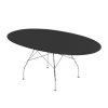 Kartell Glossy Esstisch oval Gestell Stahl verchromt| Esstische