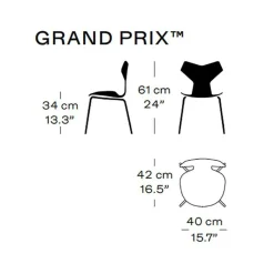 Stühle|Kinderstühle^Fritz Hansen Grand Prix™ Kinderstuhl verchromt