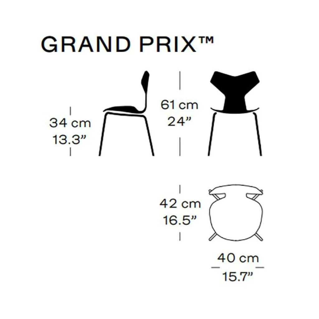 Stühle|Kinderstühle^Fritz Hansen Grand Prix™ Kinderstuhl verchromt