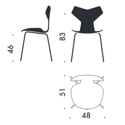 Stühle^Fritz Hansen Grand Prix™ Stuhl Naturfurnier