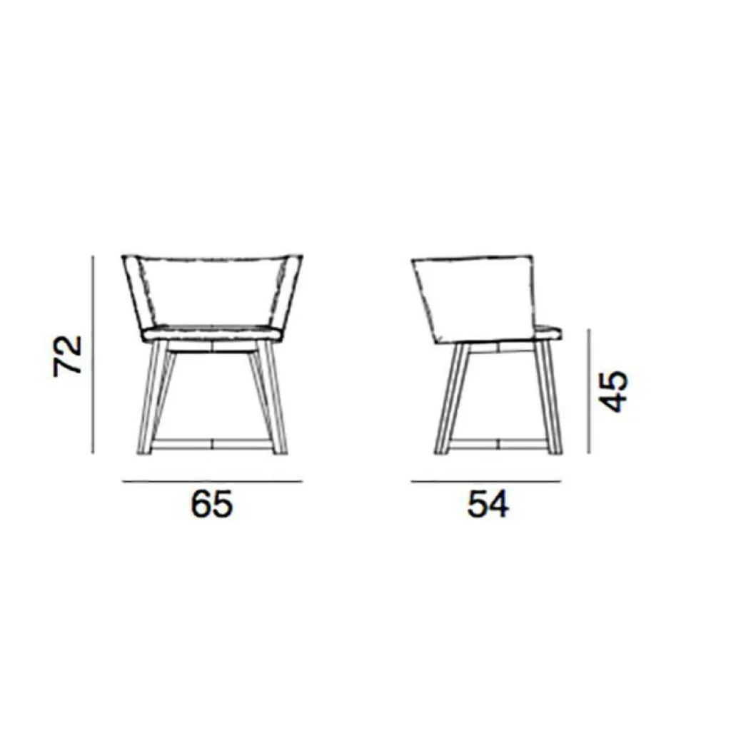 Stühle^Gervasoni Gray 26 Armlehnstuhl