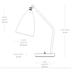 Tischleuchten|Nachttischleuchten^Gubi Gräshoppa Tischleuchte glänzend
