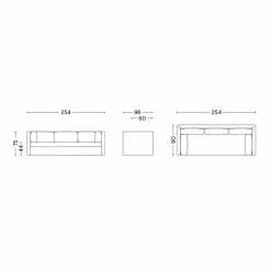 HAY Hackney 3-Sitzer Sofa| Sofas