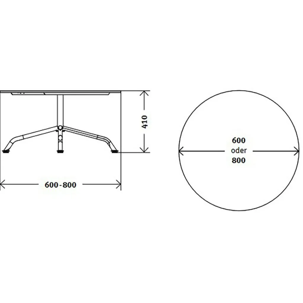 Embru Haefeli Modell 1112 Lounge Gartenbeistelltisch| Garten-Beistelltische