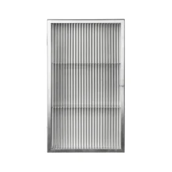 Ferm Living Haze Wandschrank geriffeltes Glas 35x60cm Edelstahl| Schränke