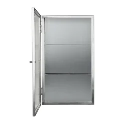 Ferm Living Haze Wandschrank geriffeltes Glas 35x60cm Edelstahl| Schränke