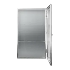 Ferm Living Haze Wandschrank geriffeltes Glas 35x60cm Edelstahl| Schränke