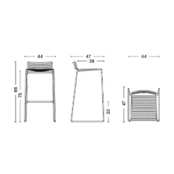 Outdoor-Barhocker^HAY Hee Barhocker Hoch feuerverzinkt