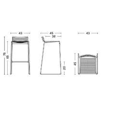 Outdoor-Barhocker^HAY Hee Barhocker Niedrig feuerverzinkt