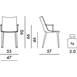 Kartell H.H.H. Armlehnstuhl matt| Stühle