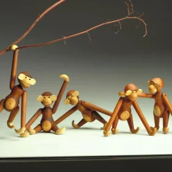 Figuren^Kay Bojesen Denmark Holzfigur Affe klein Teak