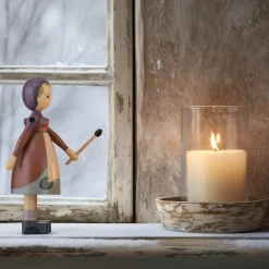 Figuren^Kay Bojesen Denmark Holzfigur Mädchen mit Schwefelhölzchen