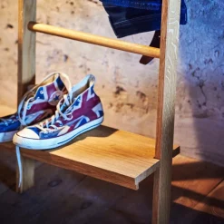 Badaccessoires^Jan Kurtz Hop Handtuch-/Kleiderleiter + Ablage