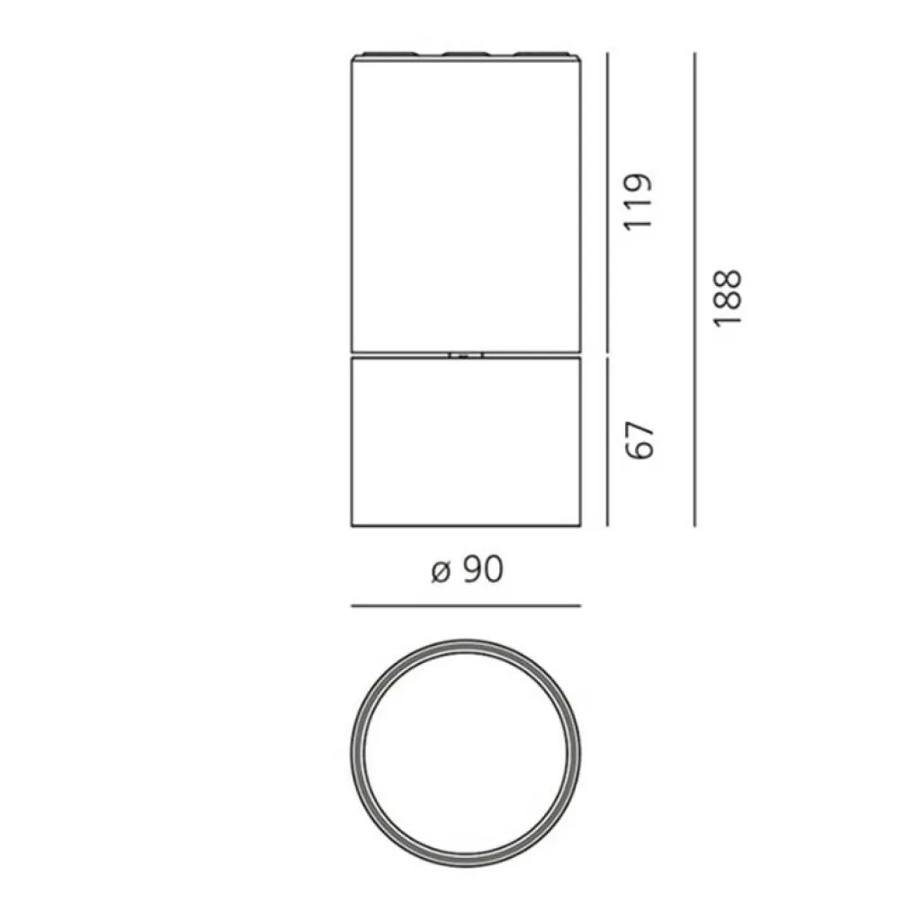 Artemide Hoy Spot SMD LED Deckenleuchte 68° 3000K| Deckenleuchten