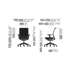 Bürostühle^Vitra ID Mesh Bürostuhl Aluminiumgestell