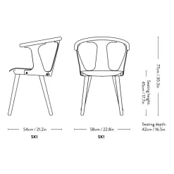 &Tradition In Between SK2 Stuhl gepolstert Gestell Walnuss| Stühle